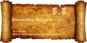 Baracska Botond névjegykártya